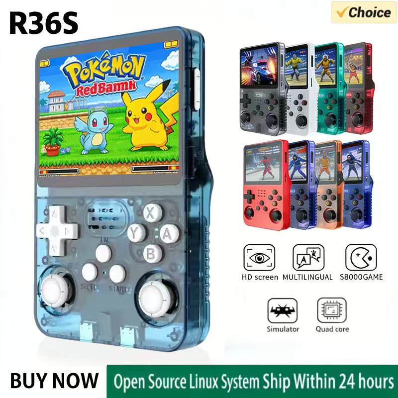 Retro Handheld Game Console R36S - Consola de Juegos Portátil R36S con