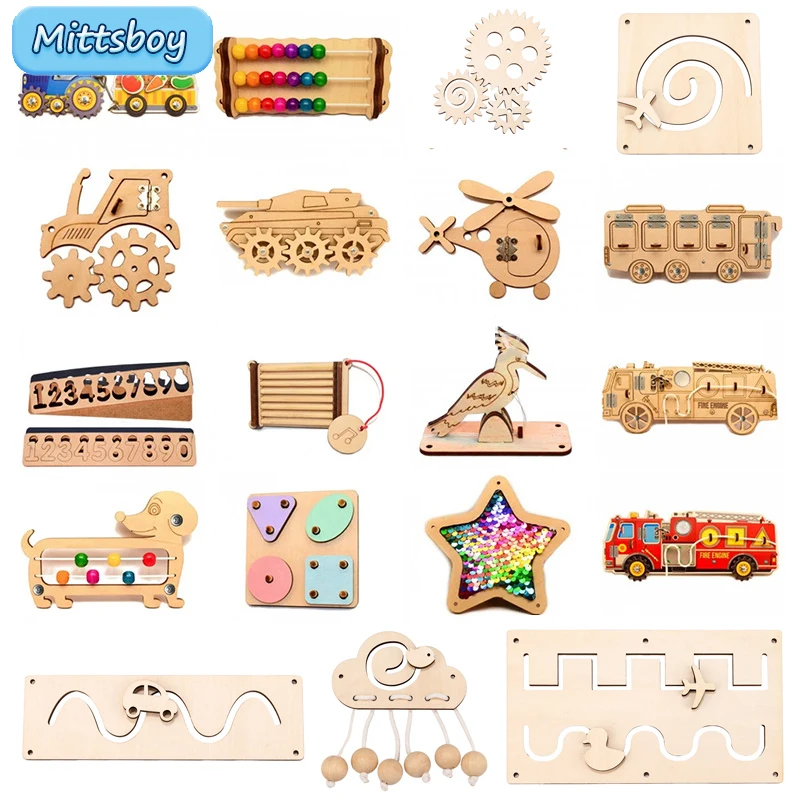 Montessori Wooden Busy Board Toddler - Tablero ocupado Montessori de aire caliente,