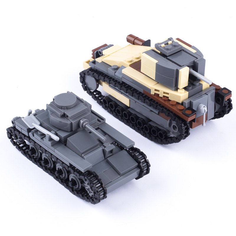 Bloques de construcción de tan - Lego Compatible Military Tank reseña y precio