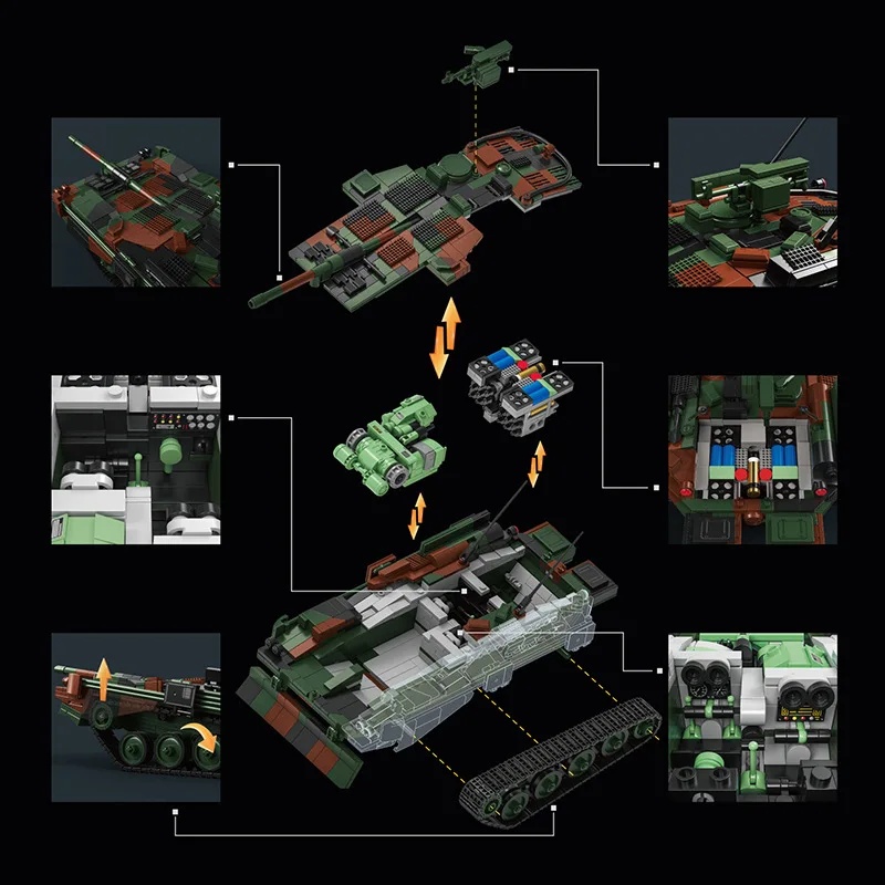 Tanque Sueco STRV103B, Modelo  - Lego Compatible Military Tank reseña y precio